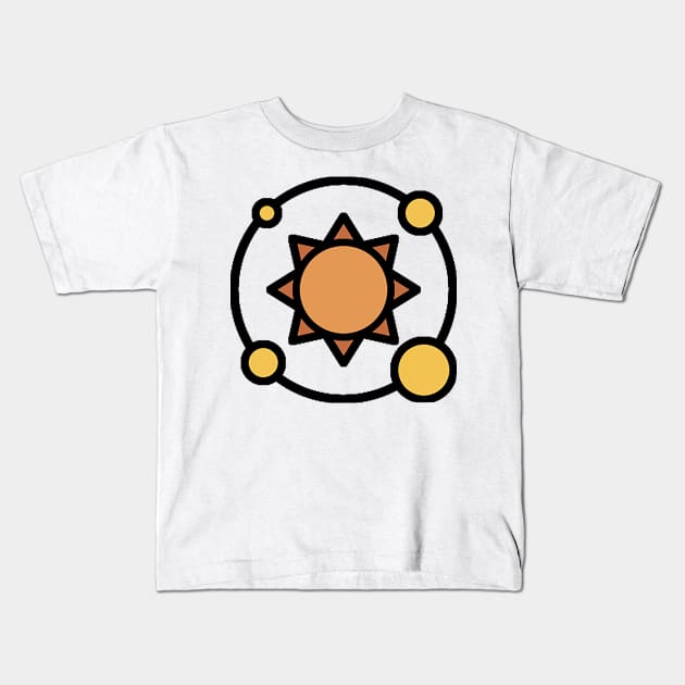 solar system Kids T-Shirt by Pavlushkaaa